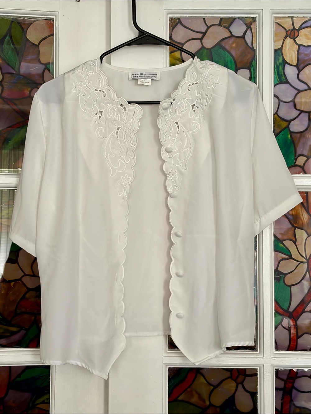 Vintage 80s Short Sleeve Blouse